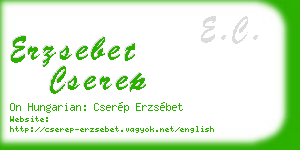 erzsebet cserep business card