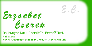 erzsebet cserep business card